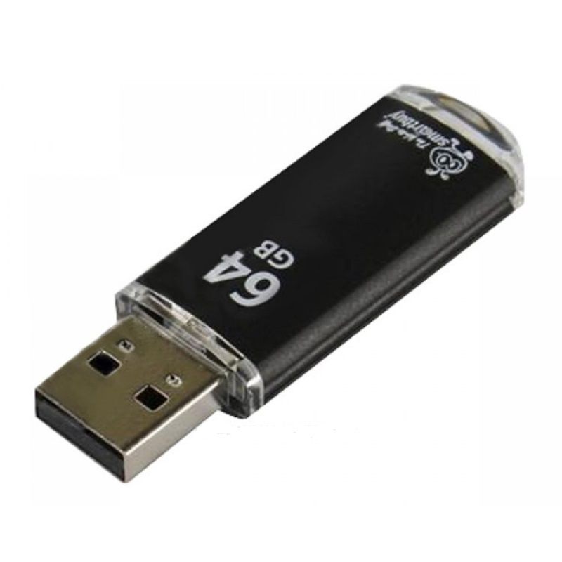 Флэш-память USB Flash 64 Gb SmartBuy V-Cut Black