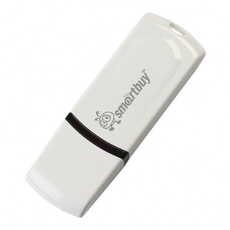 Флэш-память USB Flash 8 Gb SmartBuy Paean White
