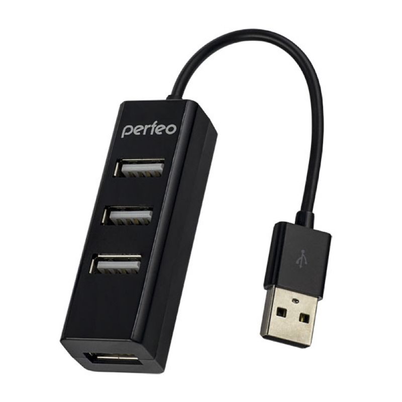 USB-Хаб Perfeo 4 порта (PF-HYD-6010H black) Black