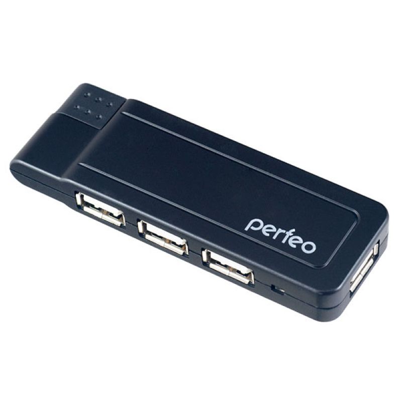 USB-Хаб Perfeo 4 порта (PF-VI-H021 black) черный