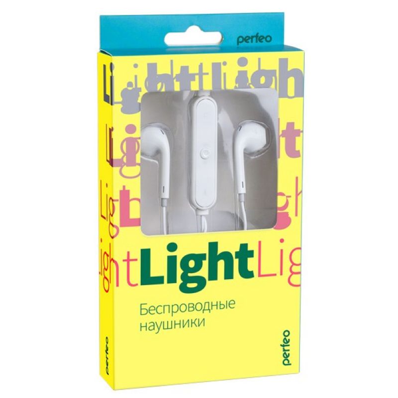 Внутриканальная Bluetooth-гарнитура Perfeo LIGHT, белая (PF_A4309)